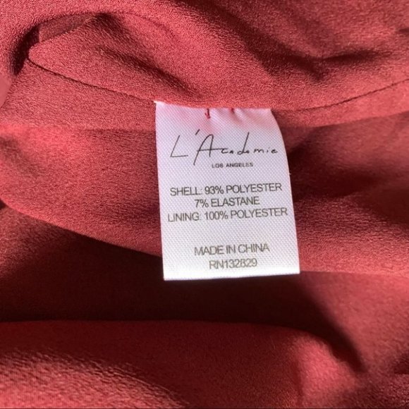 Revolve L'Academie Velvet Cami Blouse Top Button Front Red Size  Small - Picture 9 of 12